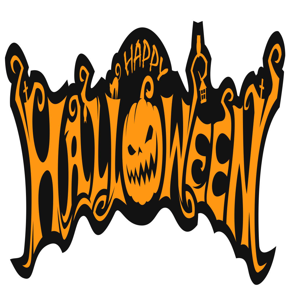 حروف هالووین با کدو تنبل(halloween lettering with pumpkin)