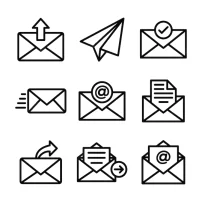 بسته نمادهای خط پست الکترونیکی