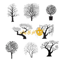 سیلوئت درخت برای طراحی