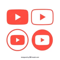 مجموعه آیکون یوتیوب با طراحی مسطح