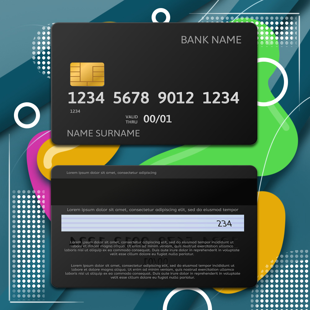 کارت اعتباری سیاه کارت های واقعی با تراشه(black credit card realistic cards with chip)