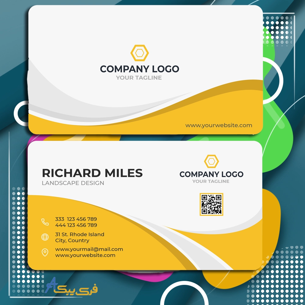 قالب طراحی کارت ویزیت مدرن(Modern business card design template)