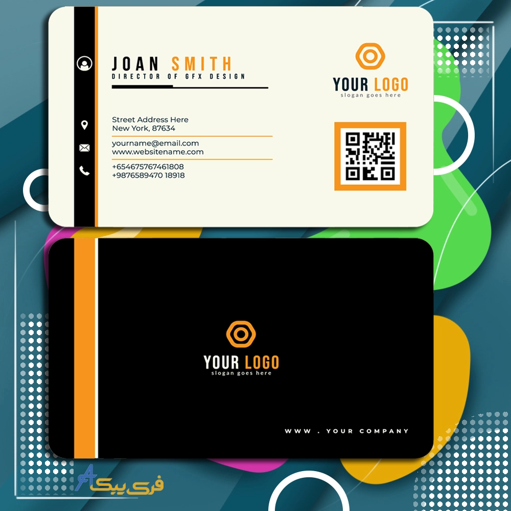 طرح تمیز و مدرن کارت ویزیت(Clean and modern business card design)