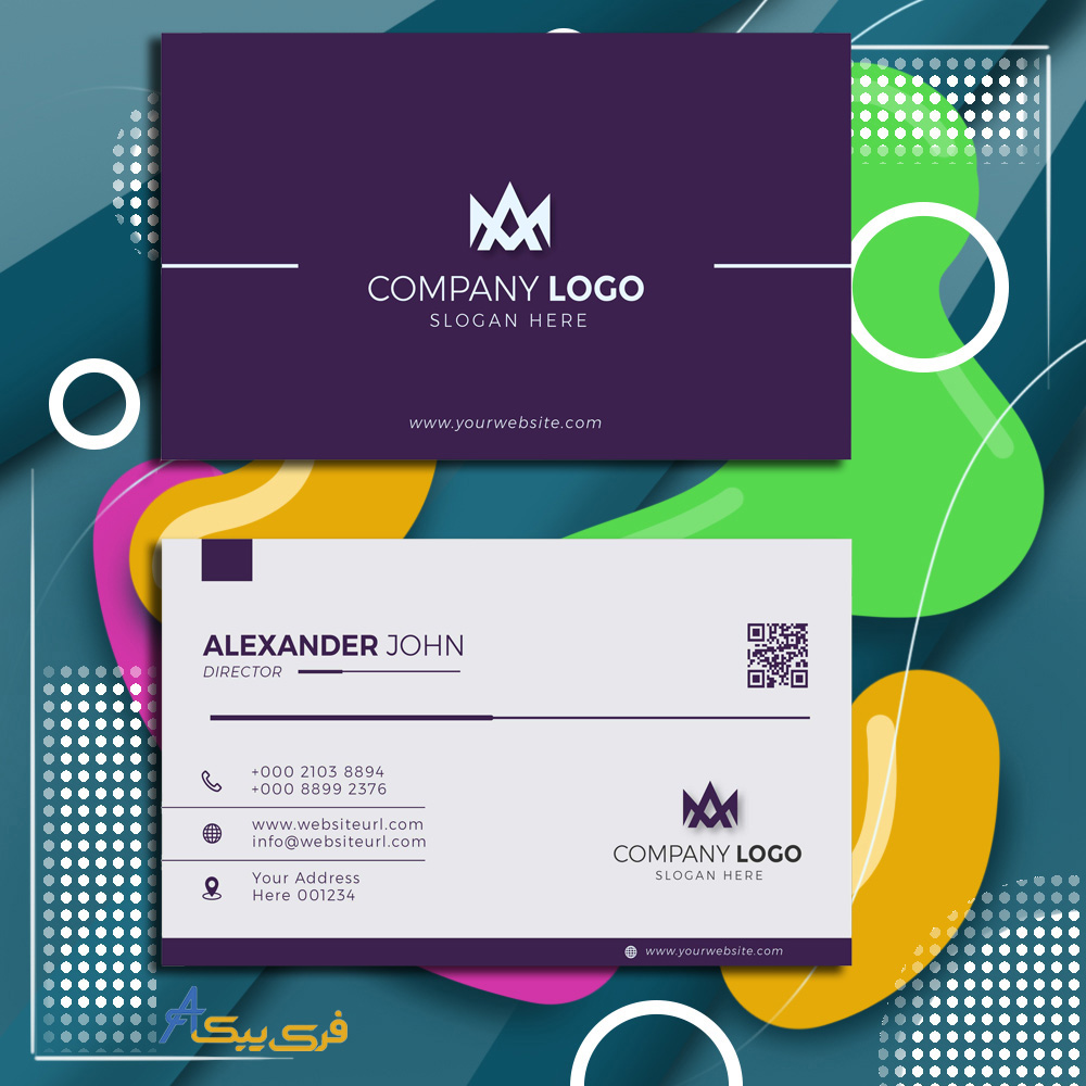 قالب طراحی کارت ویزیت مدرن و حرفه ای(Modern and professional business card design template)