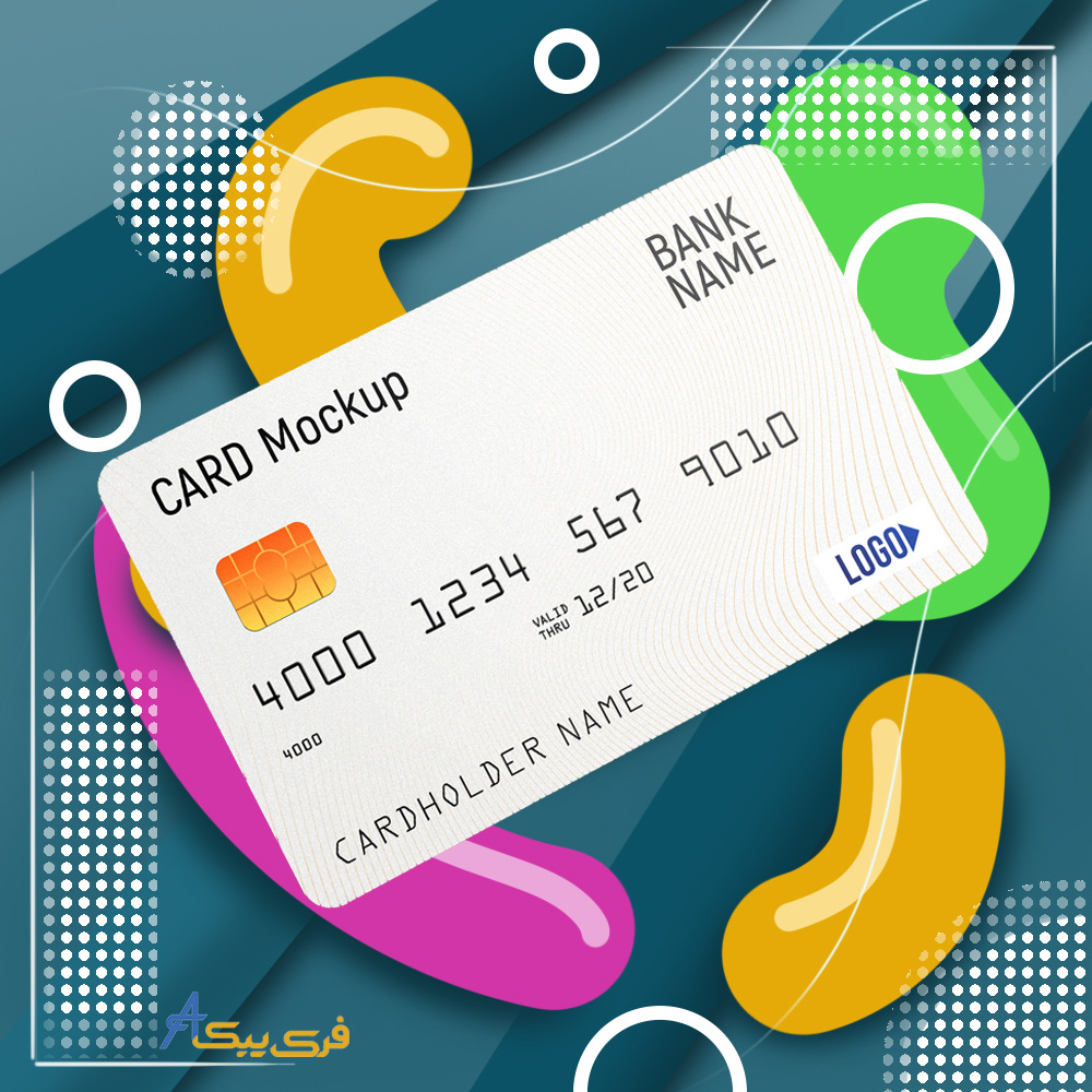 موکاپ کارت اعتباری تکی(single credit card mockup)
