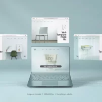 صفحه نمایش لپ تاپ با مدل ارائه وب سایت