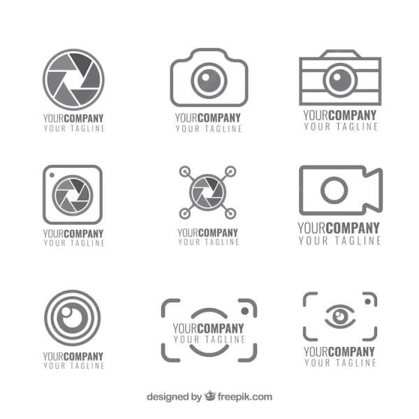 مجموعه ای از لوگوهای دوربین