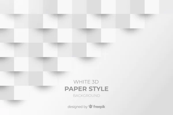 پس زمینه کاغذ سه بعدی سفید
