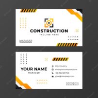 کارت ویزیت افقی پروژه ساختمانی