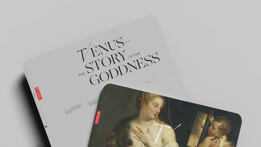 وب سایت Venus Story طراحی شده با تکنیک سیاه و سفید