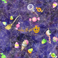 تصویرسازی بدون درز شیرینی آبرنگ برای تعطیلات هالووین