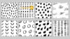 مجموعه ای از الگوهای بدون درز سیاه و سفید با نشانگر و جوهر