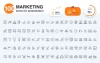 100 نماد خط بازاریابی برای ارائه