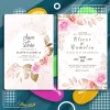 قالب دعوت عروسی گلدار(Floral wedding invitation template)