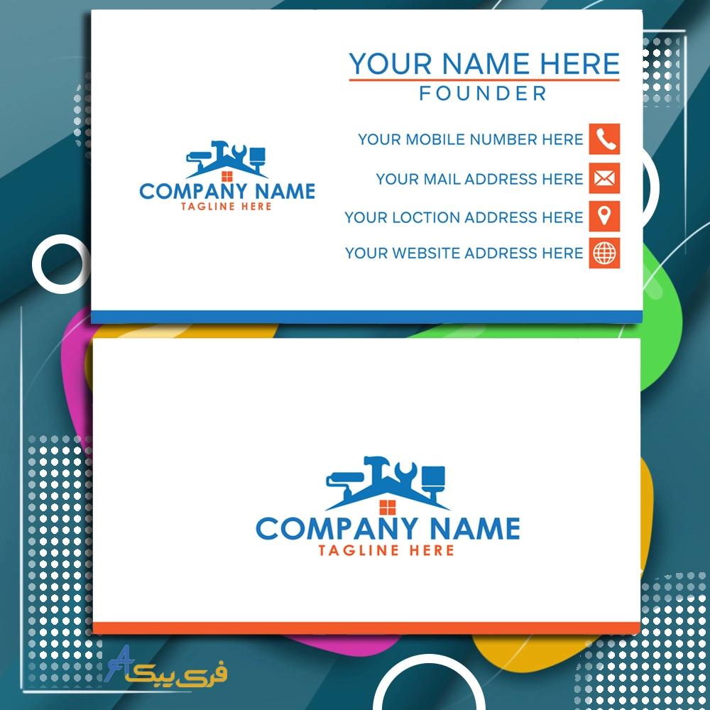 طراحی کارت ویزیت با لوگوی مینیمالیستی(Business card design with a minimalistic logo)