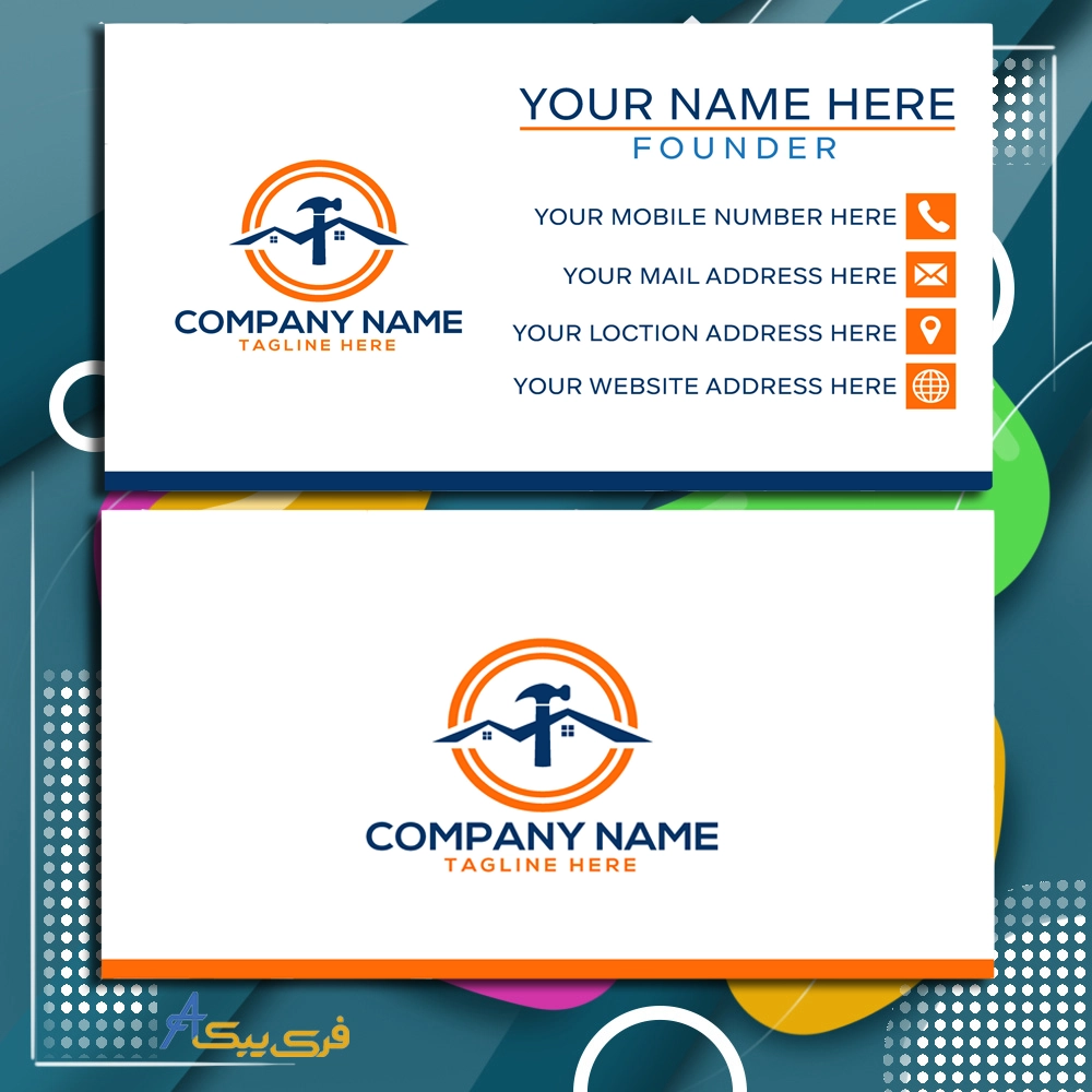 طراحی کارت ویزیت با لوگوی مینیمالیستی(Business card design with a minimalistic logo)