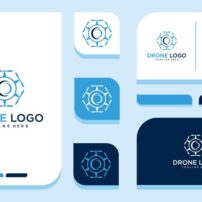 کارت ویزیت طراحی لوگو شرکت مرتبط با خدمات پهپاد