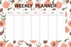 برنامه ریز هفتگی و روزانه ماهانه قابل چاپ در طرح هلو