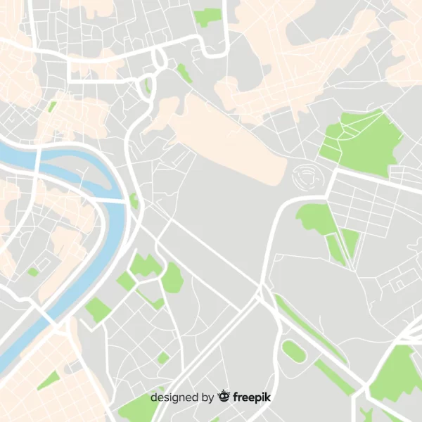 نقشه شهر برای پیمایش در مسیر