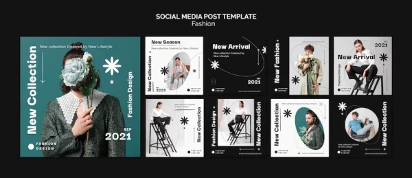 قالب طراحی پست رسانه های اجتماعی مد