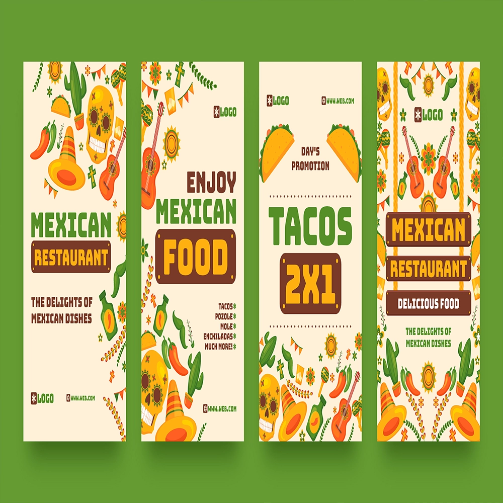 قالب استوری اینستاگرام رستوران مکزیکی