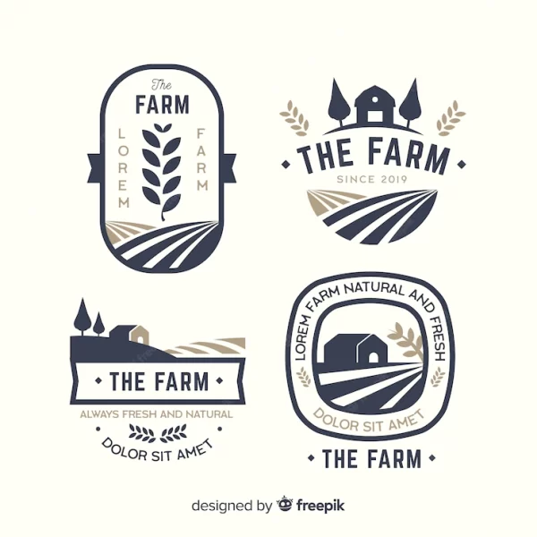 مجموعه قالب لوگوی مزرعه