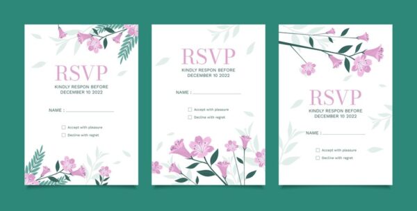 الگوی کارت rsvp